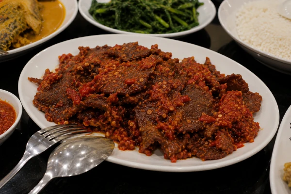 Dendeng Balado khas Padang best seller RM Sejahtera Bekasi